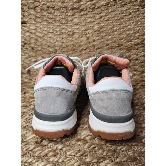 Caterpillar Women's 5 Woodward Gray Pink Suede Steel Toe Work Construction Shoe - Picture 8 of 11